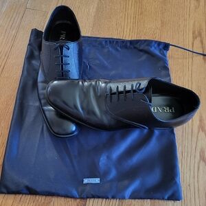 Prada Men's Black Leather Shoes